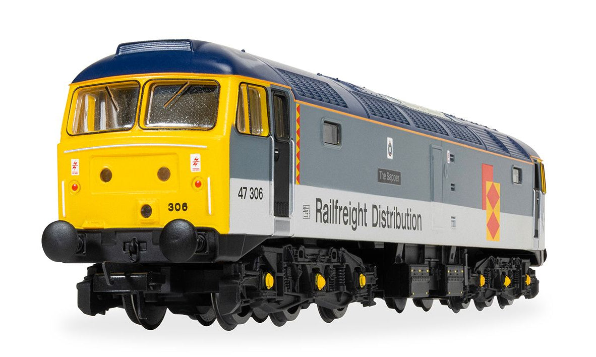 RailRoad Class 47 Railfreight Distribution 'The Sapper' 47306 Diesel Locomotive - DCC Sound
