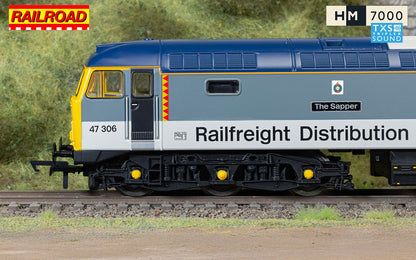 RailRoad Class 47 Railfreight Distribution 'The Sapper' 47306 Diesel Locomotive - DCC Sound