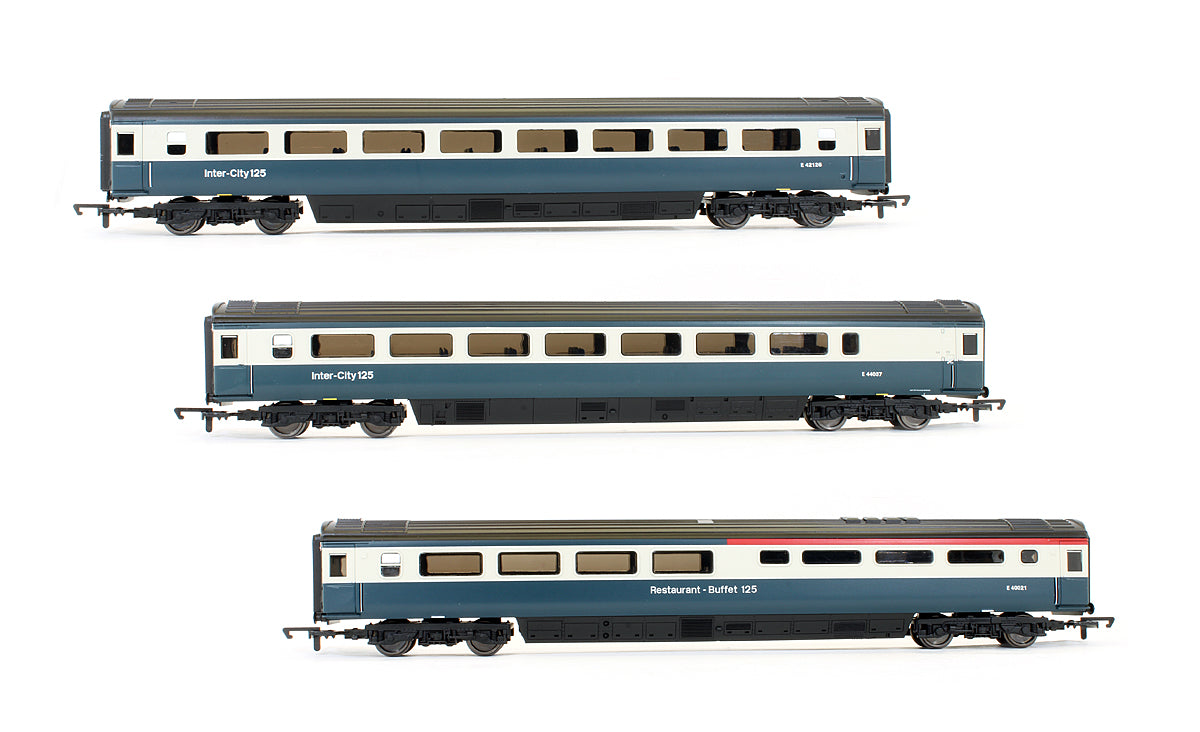 Pre-Owned Set Of 3 BR Intercity Blue Grey MK3 Coaches