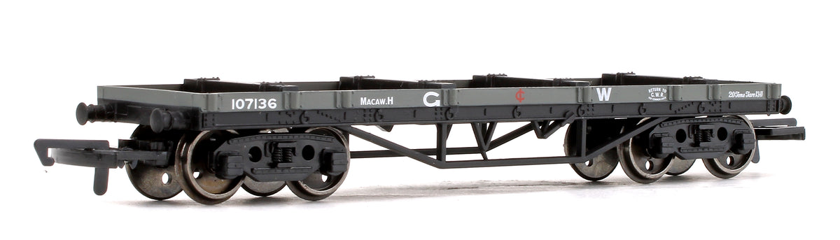 Pre-Owned GWR Macaw Bogie Bolster Wagon GWR Grey No.107136