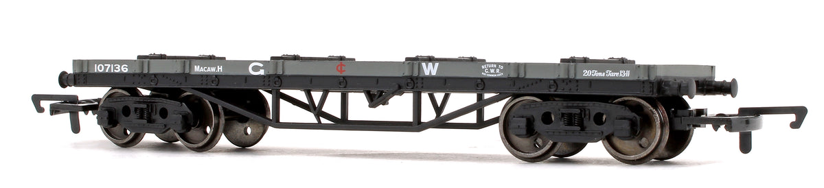 Pre-Owned GWR Macaw Bogie Bolster Wagon GWR Grey No.107136