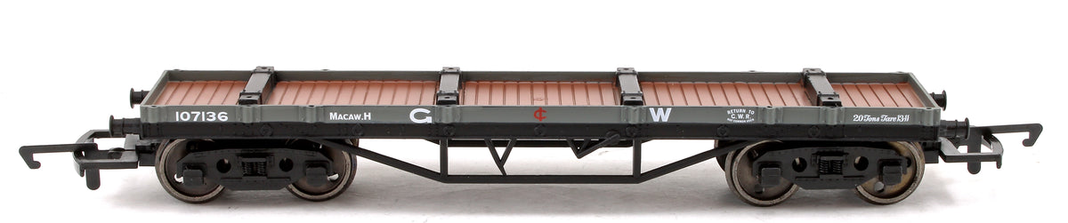 Pre-Owned GWR Macaw Bogie Bolster Wagon GWR Grey No.107136