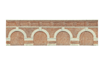 Skaledale Low Level Arched Retaining Walls x2 (Red Brick)