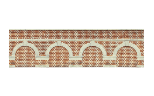 Skaledale Low Level Arched Retaining Walls x2 (Red Brick)