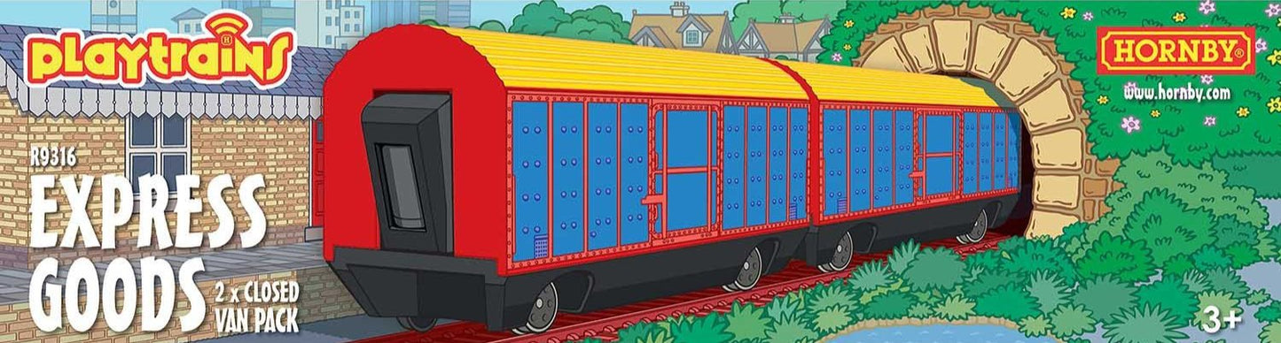 Playtrains - Express Goods 2 x Closed Wagon Pack