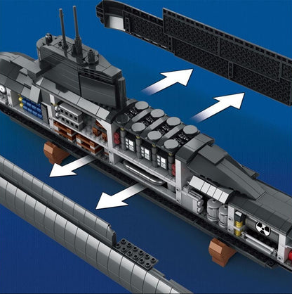 Nuclear Submarine 1498pc Construction Set