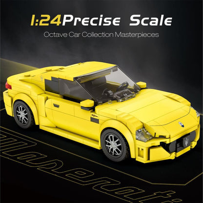 Maserati Yellow Sports Car 384pc Construction Set
