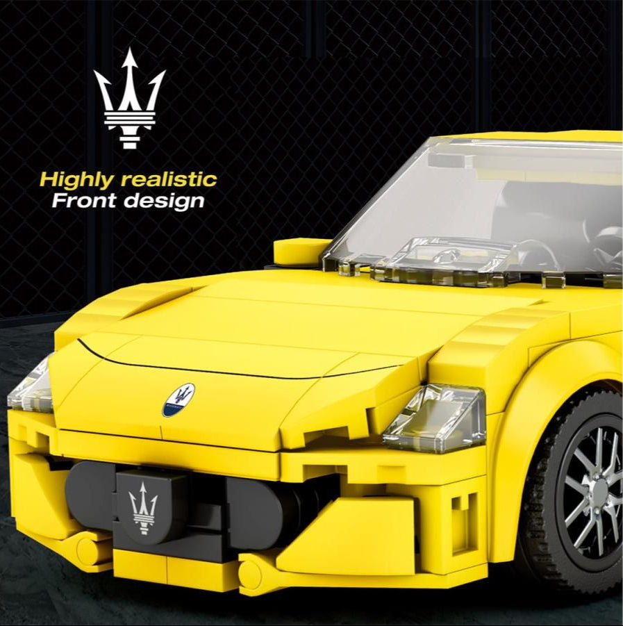 Maserati Yellow Sports Car 384pc Construction Set