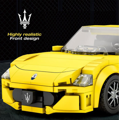 Maserati Yellow Sports Car 384pc Construction Set