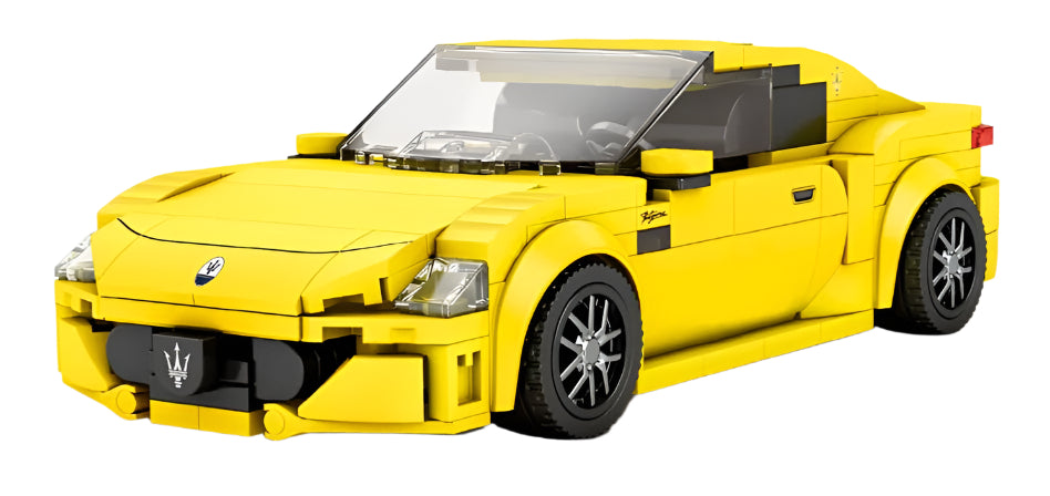Maserati Yellow Sports Car 384pc Construction Set