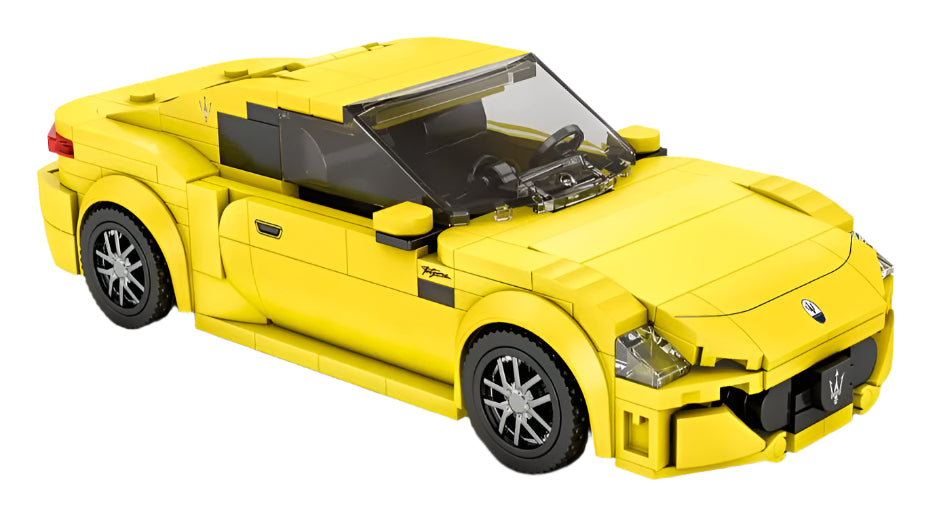 Maserati Yellow Sports Car 384pc Construction Set