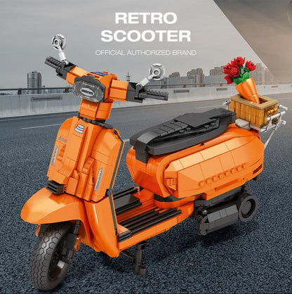 Lambretta Scooter Orange 1169pc Construction Set