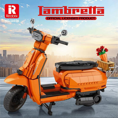 Lambretta Scooter Orange 1169pc Construction Set