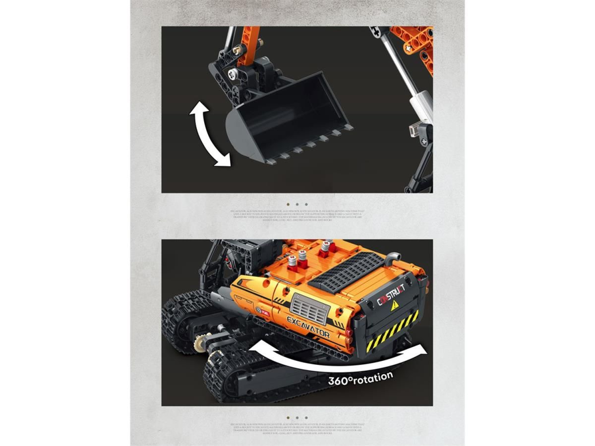 RC Excavator 1106pc Construction Set