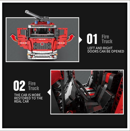RC Fire Truck 2888pc Construction Set