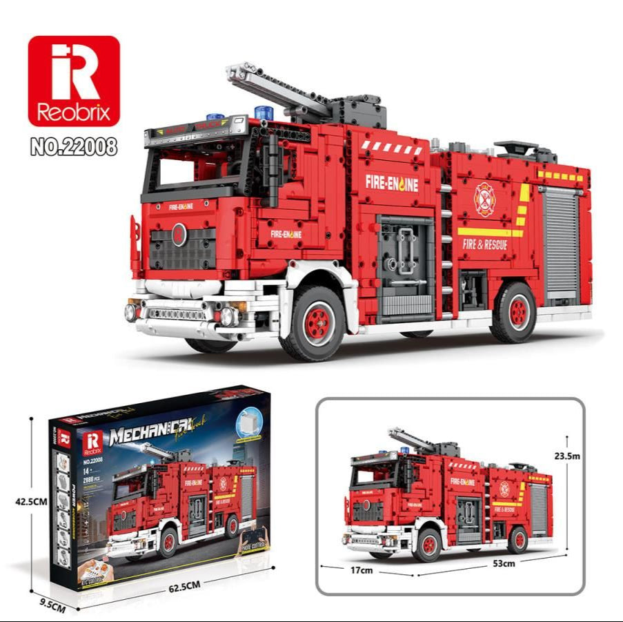 RC Fire Truck 2888pc Construction Set