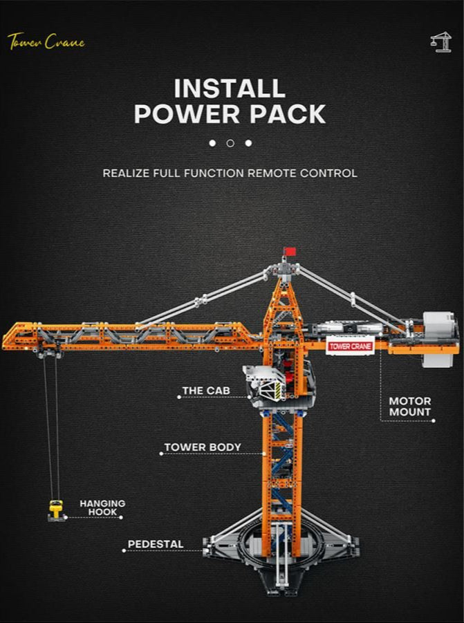 RC Tower Crane 1288pc Construction Set