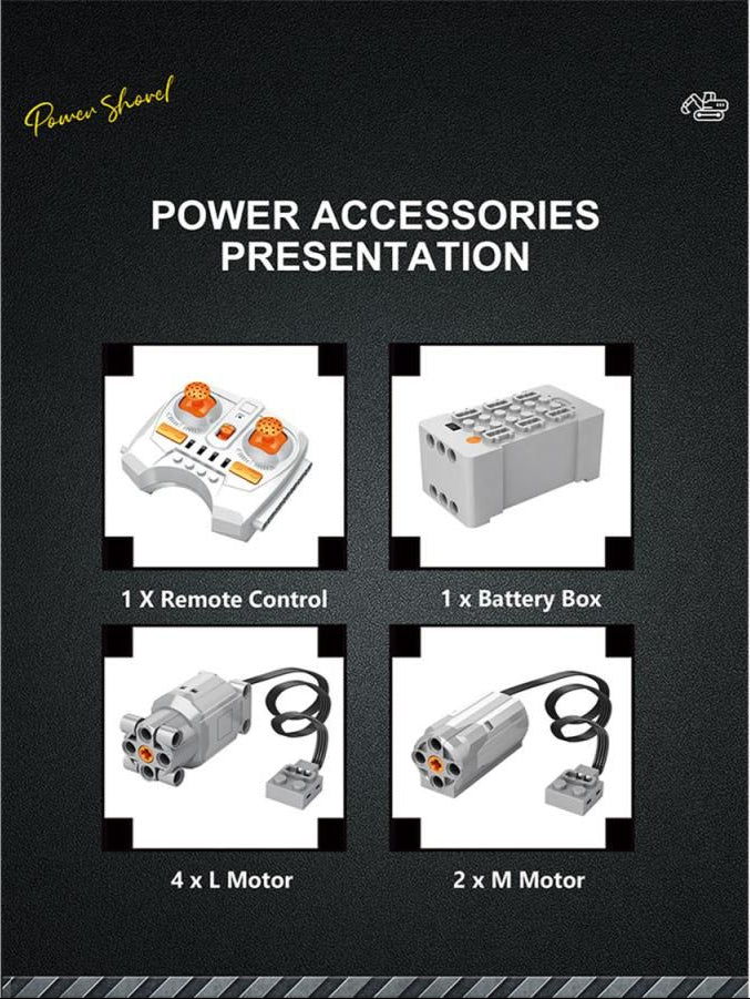 RC Electric Shovel Excavator 2968pc Construction Set
