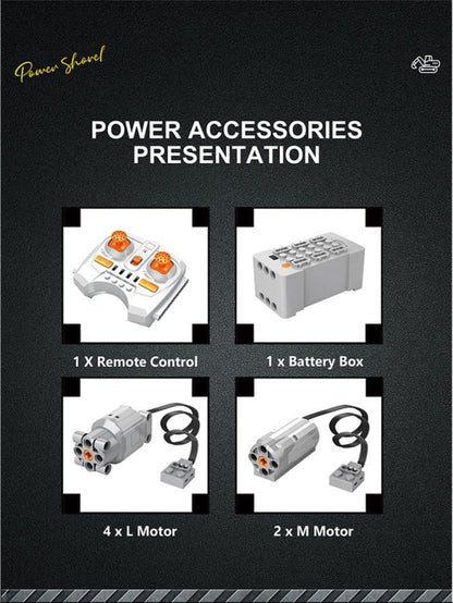 RC Electric Shovel Excavator 2968pc Construction Set