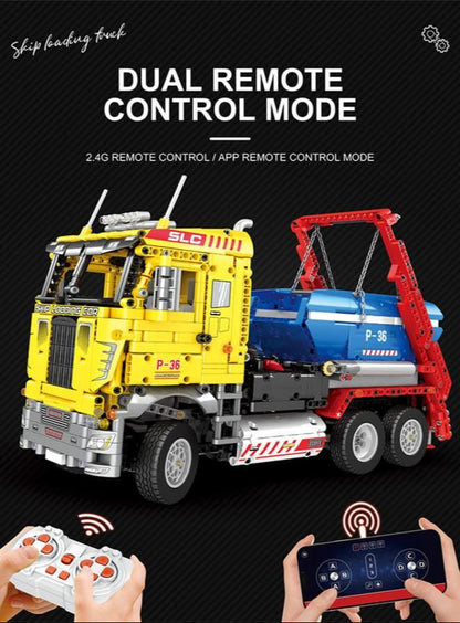 RC Dumpster Container Truck 1918pc Construction Set