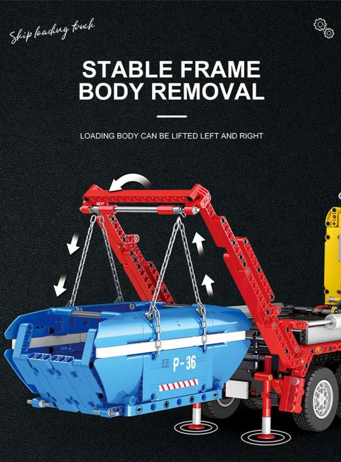 RC Dumpster Container Truck 1918pc Construction Set