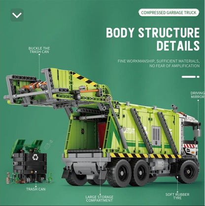 RC Garbage Truck 1458pc Construction Set