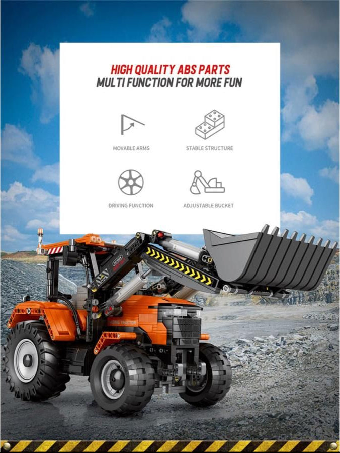 RC Front Loader Tractor 1496pc Construction Set