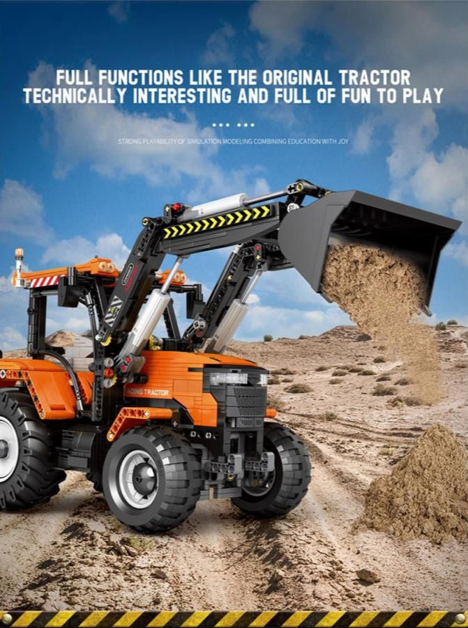 RC Front Loader Tractor 1496pc Construction Set
