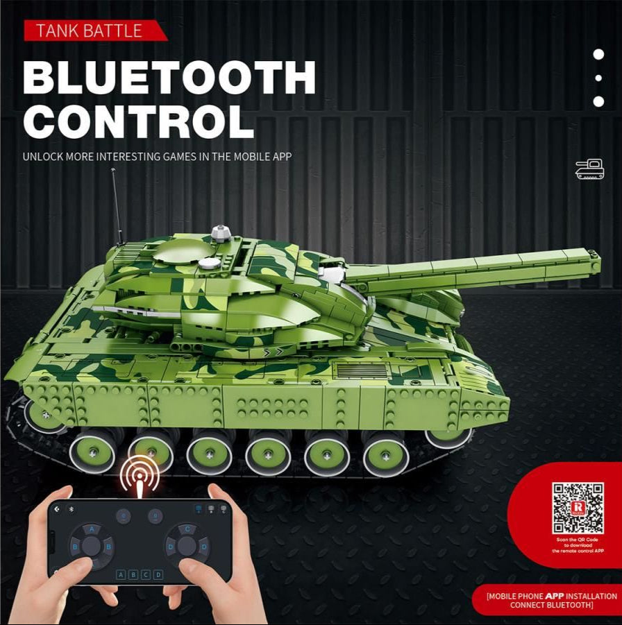 RC Canon Firing Tank 1516pc Construction Set