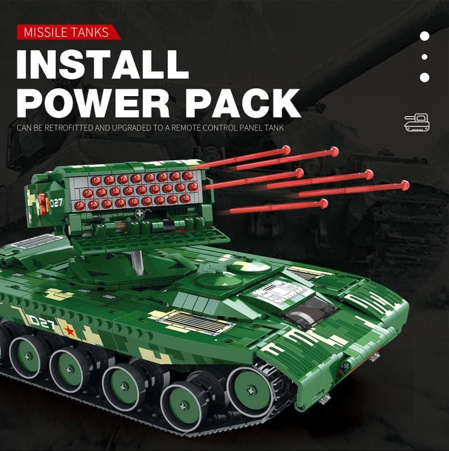 RC Missile Firing Tank 1488pc Construction Set