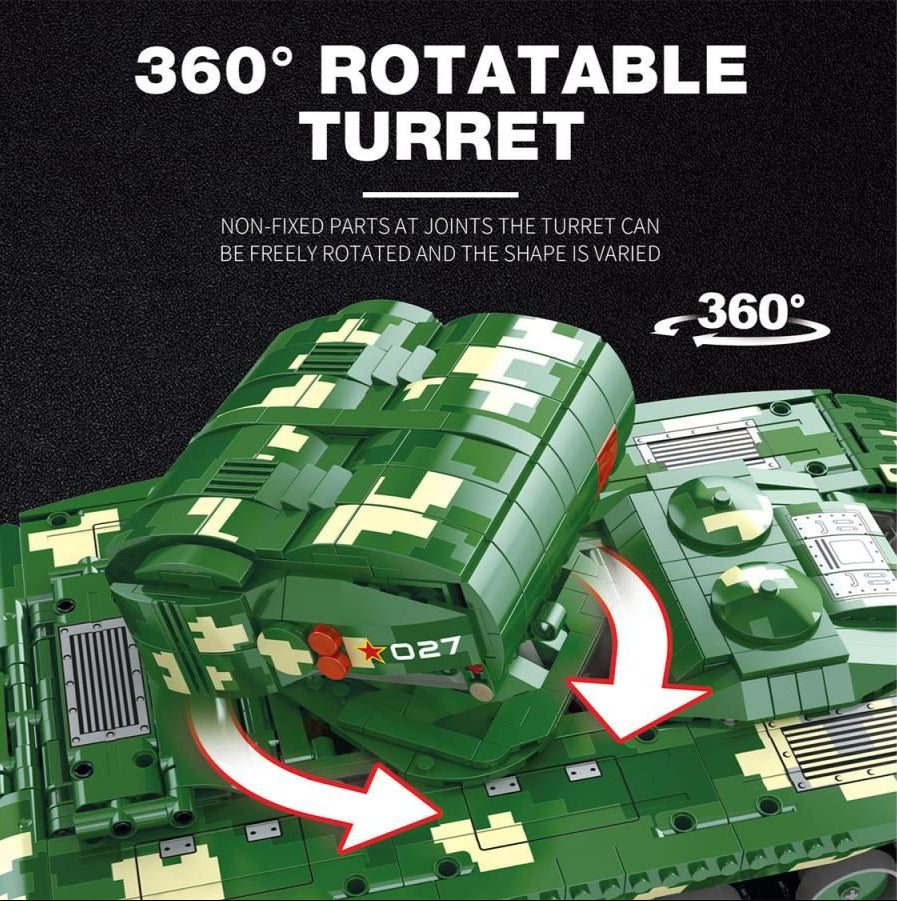 RC Missile Firing Tank 1488pc Construction Set