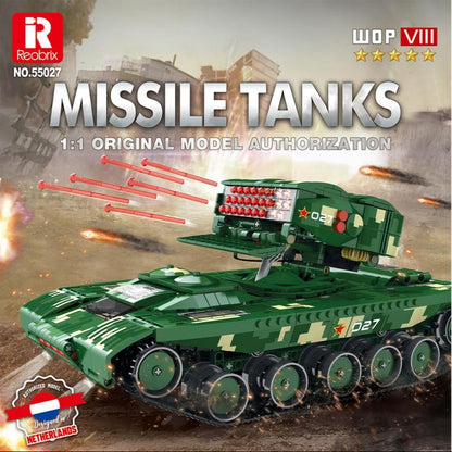 RC Missile Firing Tank 1488pc Construction Set