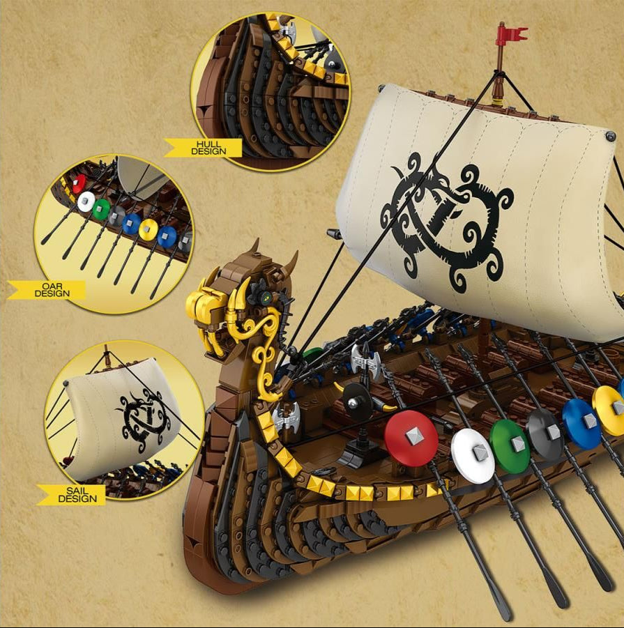 Viking Ship 2547pc Construction Set