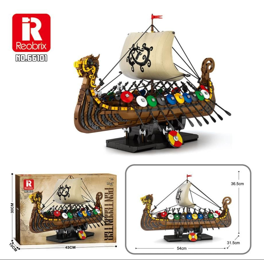 Viking Ship 2547pc Construction Set