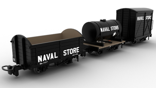 990983 Naval Store Wagons No.8, 11 & 17 Triple Pack
