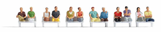 Seated Passengers (12) without Legs Figure Set