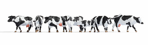 Figures - Black & White Cows (7) Set