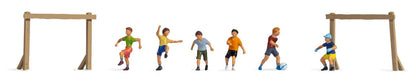 Children Playing Football (6) Figure Set
