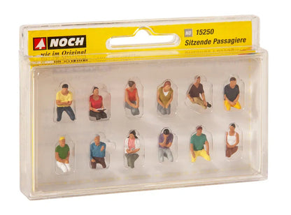 Seated Passengers (12) without Legs Figure Set