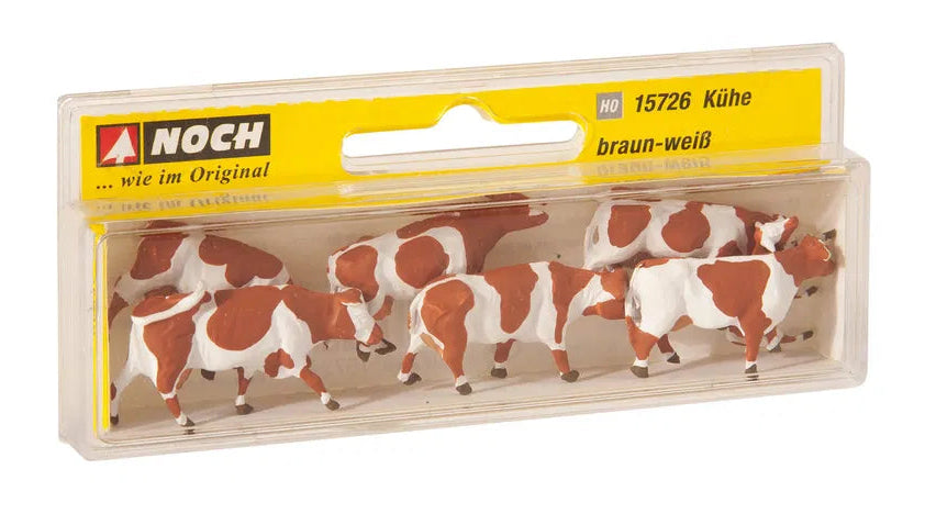 Brown & White Cows (7) Figure Set