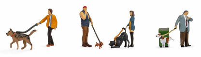 Dog Walkers (4) Figure Set