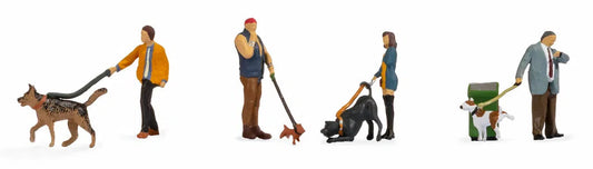 Dog Walkers (4) Figure Set