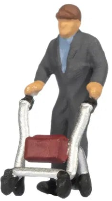 N15549 Senior Citizens w/Walking Frames (5) Figure Set