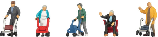 N15549 Senior Citizens w/Walking Frames (5) Figure Set