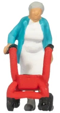 N15549 Senior Citizens w/Walking Frames (5) Figure Set
