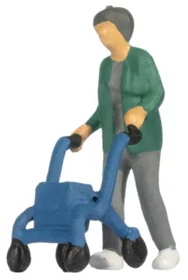 N15549 Senior Citizens w/Walking Frames (5) Figure Set