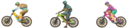 N35834 Mountain Bikers (3) 3D Master Figure Set