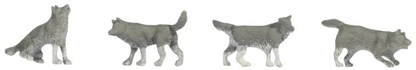 N15746 Bears (2) Wolves (4) & Stag (1) Figure Set - HO/OO Scale