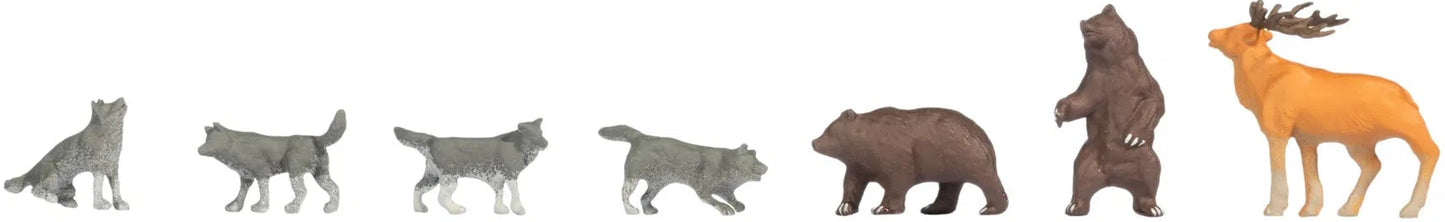 N15746 Bears (2) Wolves (4) & Stag (1) Figure Set - HO/OO Scale