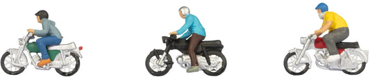 N15907 Moped Riders (3) Figure Set